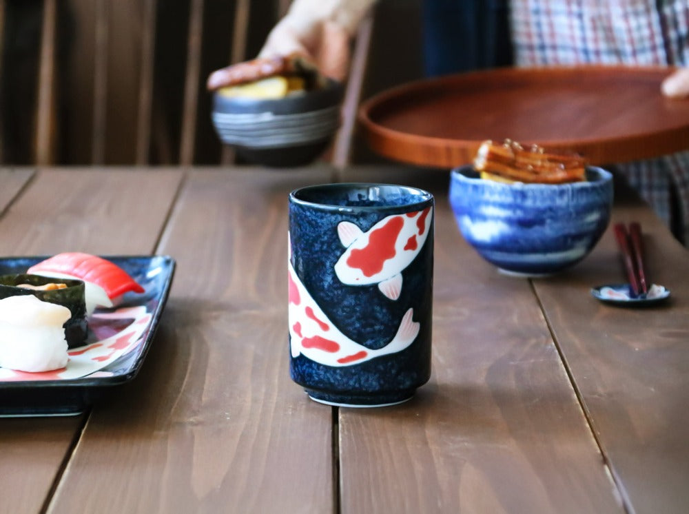 "Nishikigoi" Japanese Koi Carp Sushi Yunomi Tea Cup